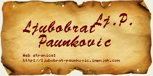 Ljubobrat Paunković vizit kartica